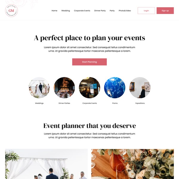 Gentle Melody Wedding Website