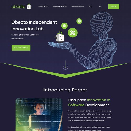 High-Tech Software Innovation Lab - New Website Design Design by Gendesign