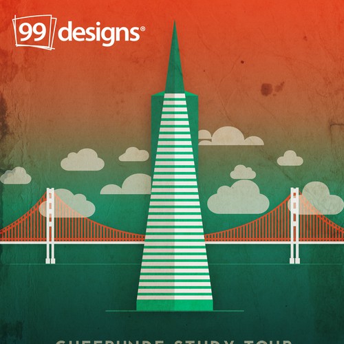 Design a retro "tour" poster for a special event at 99designs! Design by tommy.treadway
