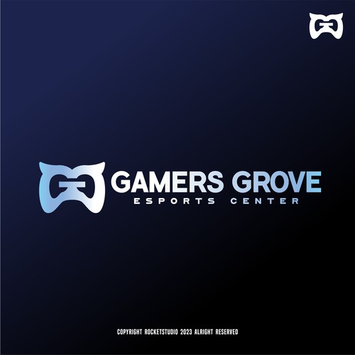 Logo for a casual and competitive esports video game center Diseño de rocketstudio