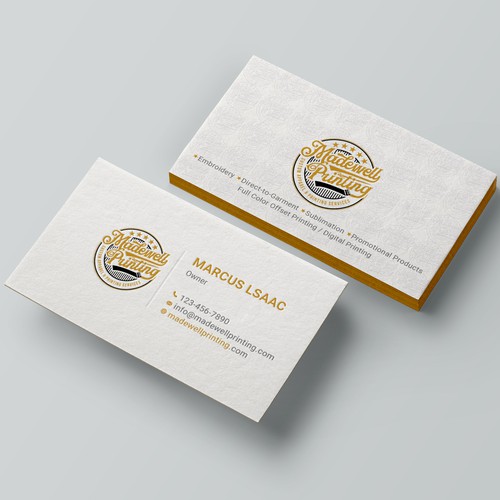 Business Card for a Custom Clothing/Product Business Design by Roni_