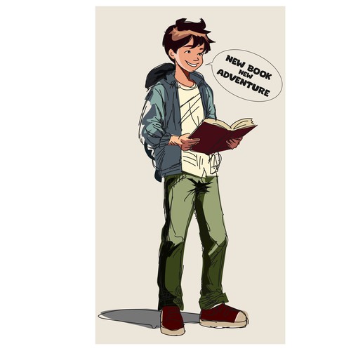 Graphic Novel Character - promoting reading in libraries Design by adam Kris
