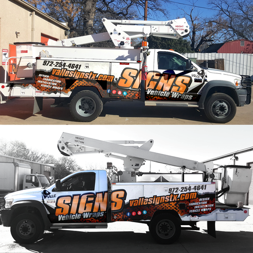 Create Professional and modern looking Partial vehicle wrap for Sign Company Design by DVKstudio™