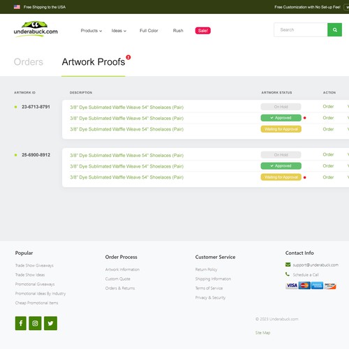 Easy to use Customer Account Page Design by T6S