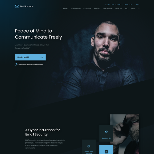 Web Design for Email Insurance Service