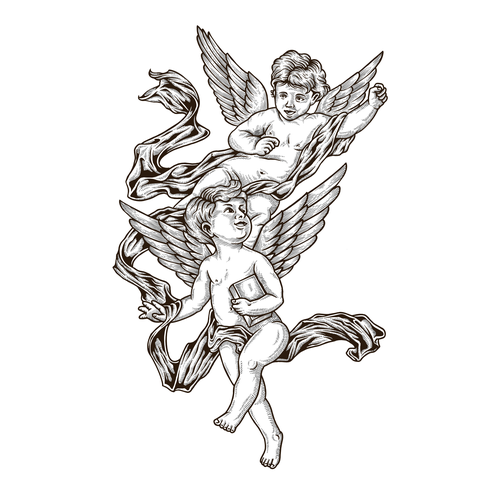 Cherubs at Play Design by aarsyn