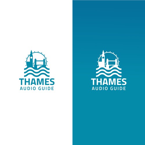 New logo for tourist audio guide of the Thames in London Design by RafaelErichsen™