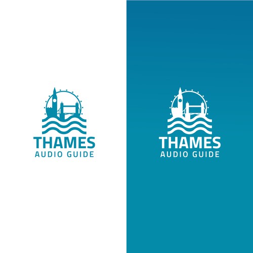 New logo for tourist audio guide of the Thames in London Design by RafaelErichsen