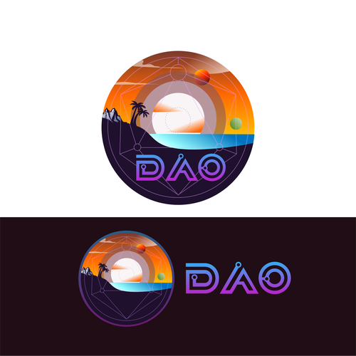 Design di Logo — island DAO — let's buy an island — Ethereum blockchain di journeydsgn