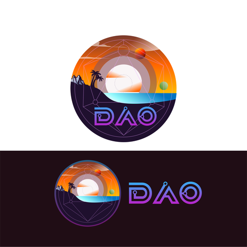 Logo — island DAO — let's buy an island — Ethereum blockchain Diseño de journeydsgn