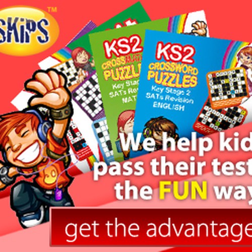 Help Skips Crosswords with a new banner ad Diseño de Charles Josh