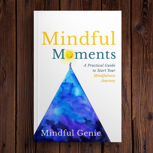 Catchy book cover design for my mindful meditation book. Design by DZINEstudio™