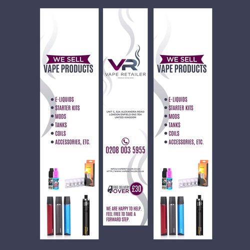 vapes sale poster Vape Shop Promotion Template main image 1