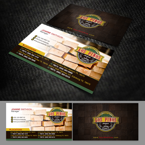 Los Pinos Hardware & Building Supply Business Card Contest! Design by oeingArtMindZ