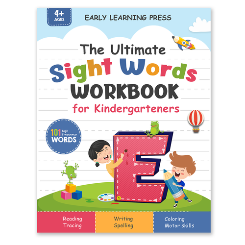 Diseño de Cover and back for a Sight Words Workbook for Kindergarten de Krisssmy