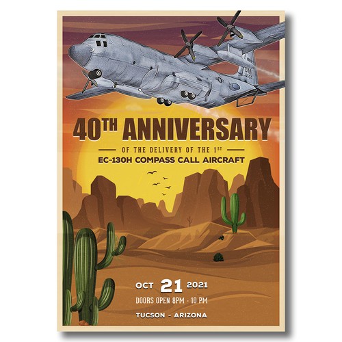 Air Force Flying Group 40th Anniversary Celebration Design by Frieta