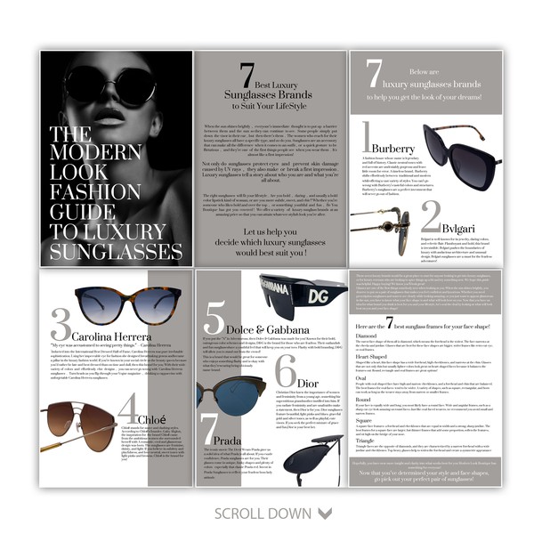 Design by Rawmin titled "E-Book About Fashion Sunglasses"