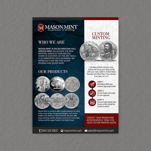 Create An Exciting Flyer To Showcase Our Custom Silver Coin Program Design by ektadevesh