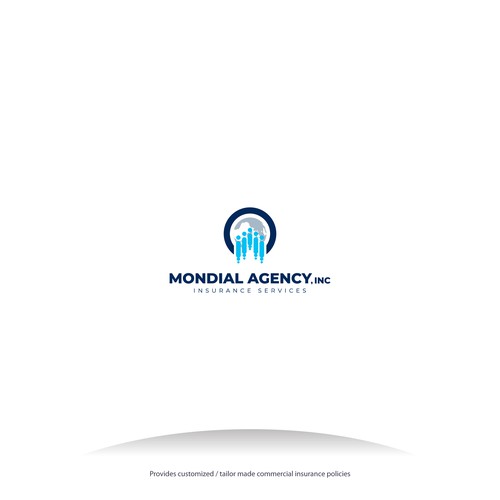 Looking for modern logo for Mondial Agency, Inc. Diseño de RestuSetya