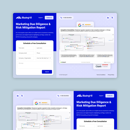Landing page design contest entry by Nash Radak