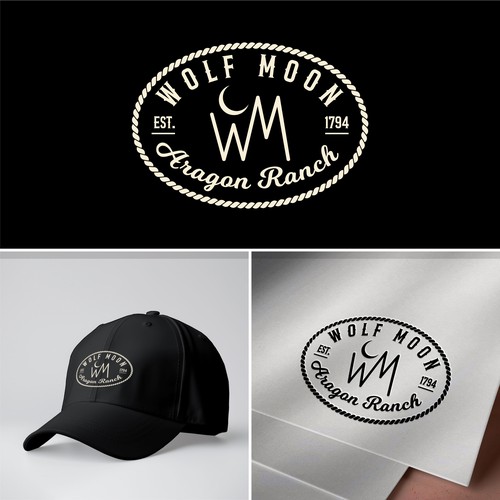 Designs | Design a logo for our ranch Wolf Moon Aragon Ranch that ...