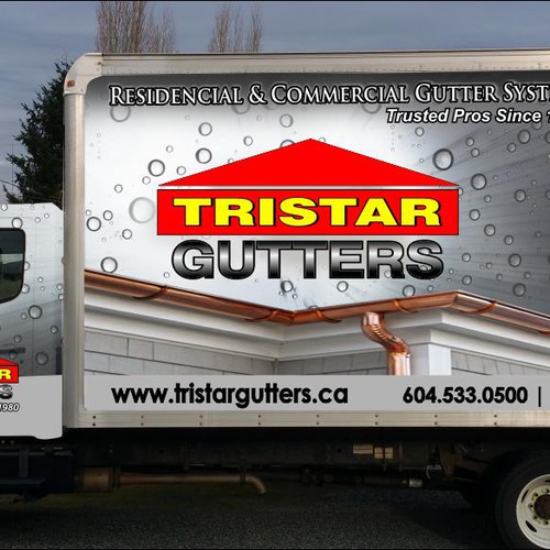 Tristar Gutter truck vehicle wrap (I AM HAVING A PRO INSTALL WRAP) Design by T i f a n y' s