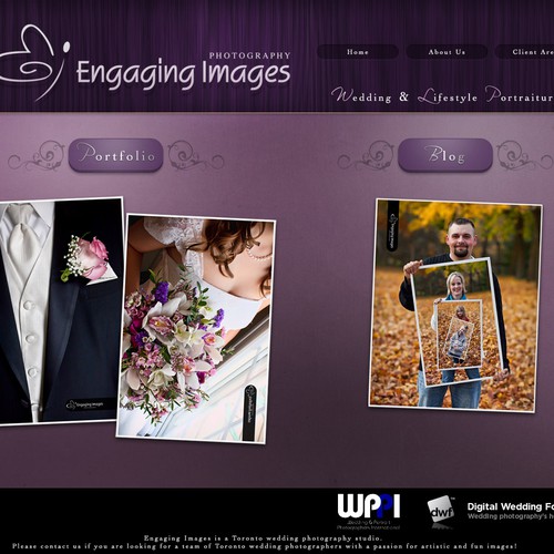 Wedding Photographer Landing Page - Easy Money! Design por smallclouds