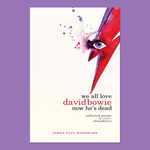 Bowie themed cover for an irreverent poetry collection Design by Saveht