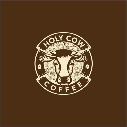 Design an Eye Catching Country Vibe Coffee Logo for "Holy Cow Coffee" Design by mahesabenar