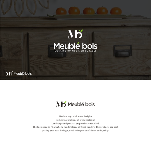 "Logo Meublé bois" winning Logo design