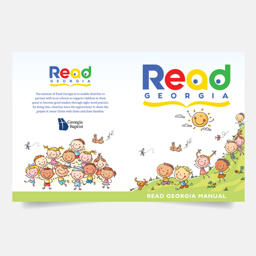 A book cover to inspire volunteers reading to children! Design by romy