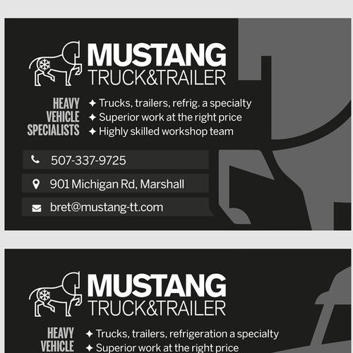 Newspaper Ad for Truck Repair Shop - Mustang Truck & Trailer Réalisé par Applefresh