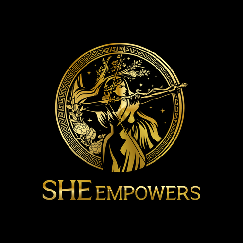 SHEempowers - luxurious design of a woman preferrably in some kind of a circle to appeal to women professionals Design by Insfire!