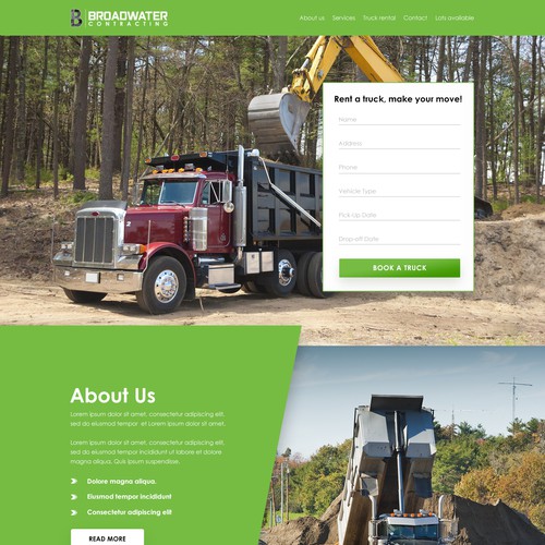 Trucking redesign of website Design by MercClass