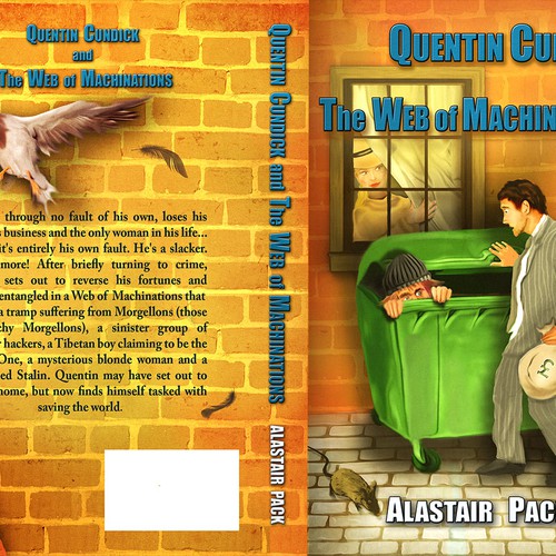 Design a fun cover for a British comedy novel. Design by Artrocity