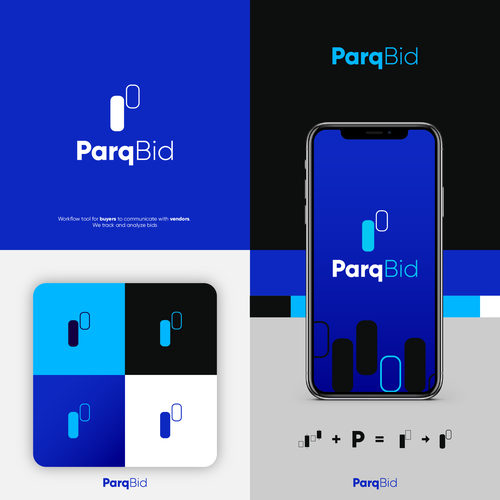 Powerful new Logo Design for team workflow tool to communicate with vendors. Design by adrianpdesigns