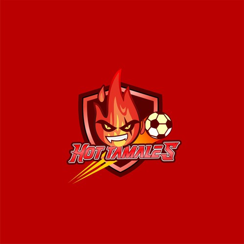 5-6 year olds need a soccer team logo! HOT TAMALES Ontwerp door arulart