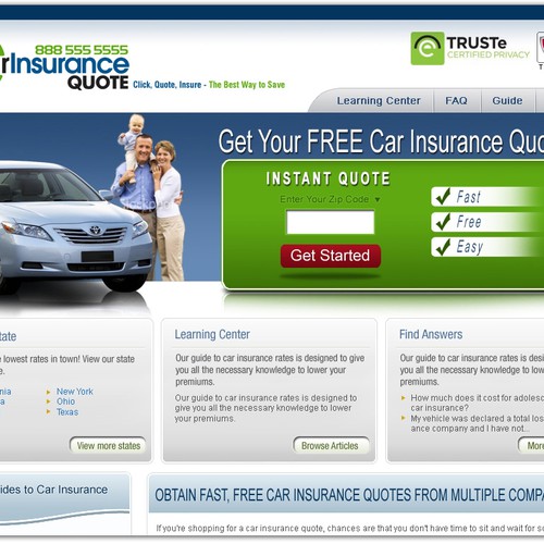 Car Insurance Quote Website Logo | Logo design contest