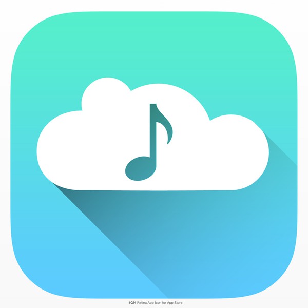 Design by Pam Elle titled "Music Download icon for a mobile app"