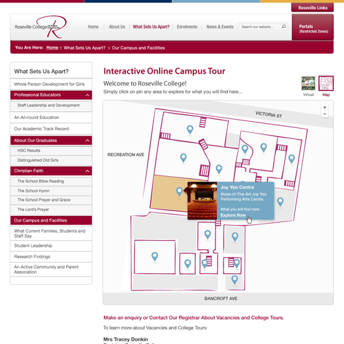 SharePoint Intranet Design for Private Girls School Design by rain is well