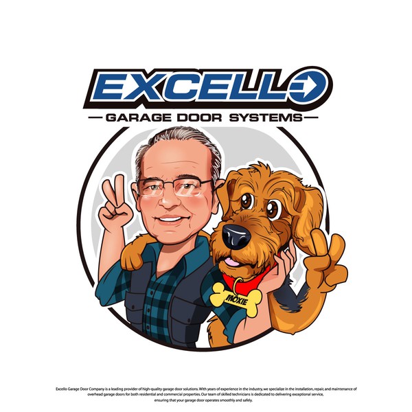 Caricature with pet maskot