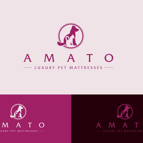 AMATO modern/luxury dog bed logo Design by Studio 135+