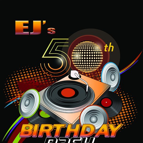 We need a logo for my friend EJ's 50th birthday bash Design by MarijaMil