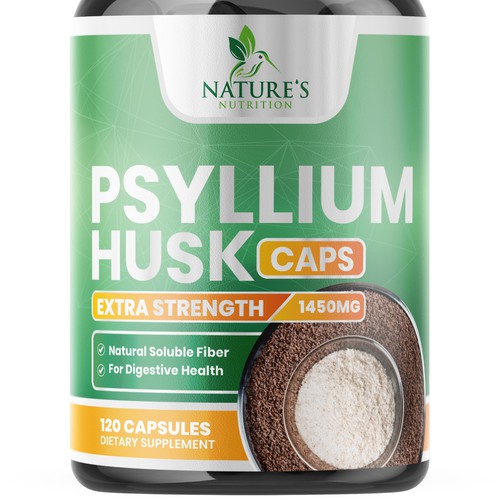 Natural Psyllium Husk Capsules Design needed for Nature's Nutrition Design by rashedhannan