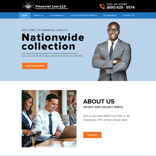 Debt Collection Website Design by idea@Dotcom