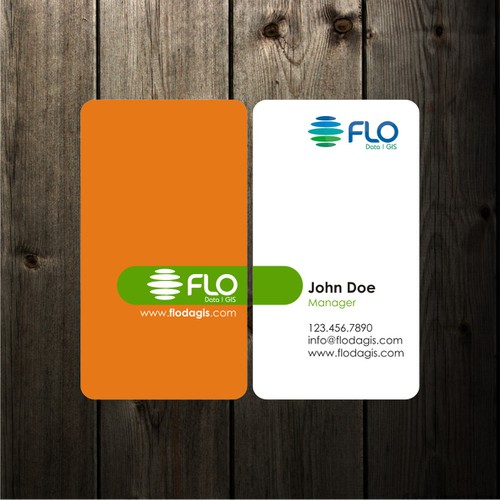 Business card design for Flo Data and GIS Design by Offero