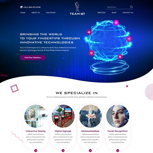 Technology Solutions Provider Website Design Framework Design by OMGuys™