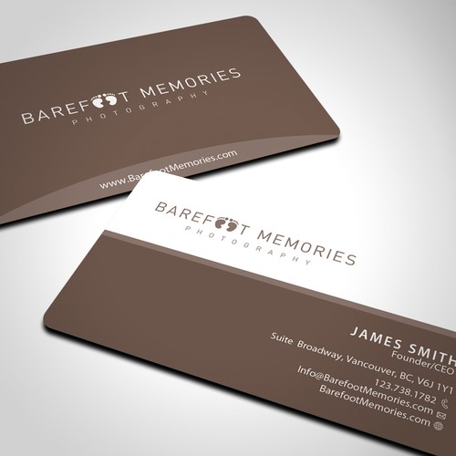 stationery for Barefoot Memories Diseño de conceptu