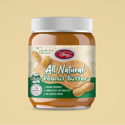 design a modern label for a New all natural peanut butter Design by Holiday26