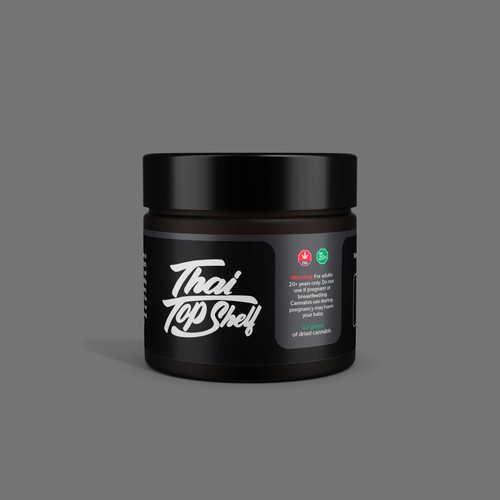Luxury Cannabis Jar Label Design for High-End Thai Brand Design by kyzi